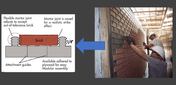 Versa-Brix Vertical multi-use thin brick concrete formliner